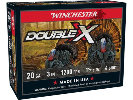 Winchester Ammo STH2034 Double X High Velocity Turkey 20Gauge 3" 1 5/16oz 4Shot 10 Per Box/10 Case
