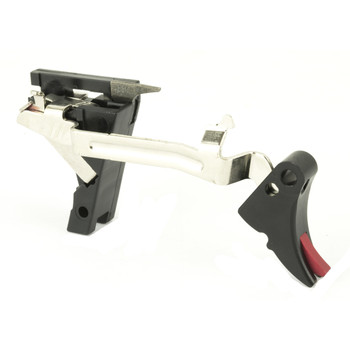 ZEV FULADJDRP9BR Fulcrum Adjustable Trigger DropIn Kit BlackRed Curved Trigger Compatible wGen13 Glock 1717C17L1919C2634 UPC: 811745029603