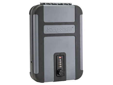 SnapSafe 75241 TrekLite Lock Box XL Combination Entry Gray Polycarbonate Holds 1 Handgun 10" W x 7" H x 2" D