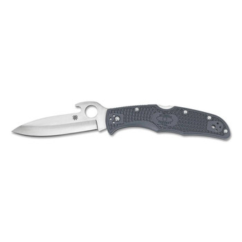 Spyderco C10PGYW Endura 4 Lightweight 3.81 Folding Drop Point wGut Hook Plain VG10 SS BladeGray FRN Handle Includes Pocket Clip UPC: 716104001583
