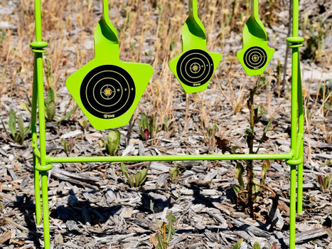 SME SMEST22FLD Spinning Target Handgun Steel Black/Green Bullseye Illustration Impact Enhancement Motion