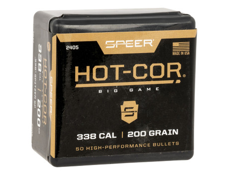 Speer 2405 Hot-Cor 338Cal 200gr Spitzer Soft Point 50 Per Box/5 Case