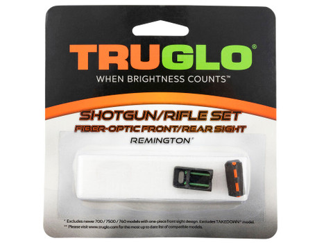 TruGlo TG110W Fiber-Optic Sights For Remington Black | Red Fiber Optic Front Sight | Green Fiber Optic Rear Sight