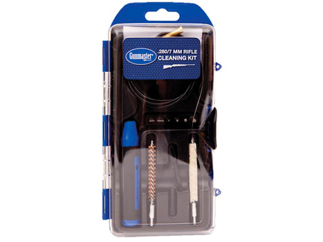 DAC GM7LR GunMaster Cleaning Kit 7mm 280 Cal Rifle Brass Bristles 12 Black/Blue Clamshell Case