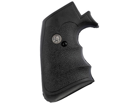 Pachmayr 05134 Decelerator Grip Checkered Black Rubber with Finger Grooves for Ruger Super Blackhawk