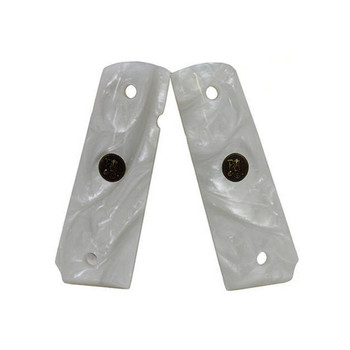 Pachmayr 62001 Custom Grip White Simulated Pearl Panels for 1911 with Ambidextrous Safety UPC: 034337620013
