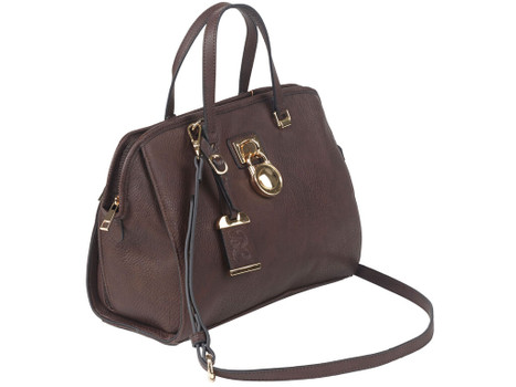 Bulldog BDP028 Satchel Style Purse Chocolate Brown Leather Satchel Most Sm Pistols & Revolvers Ambidextrous Hand