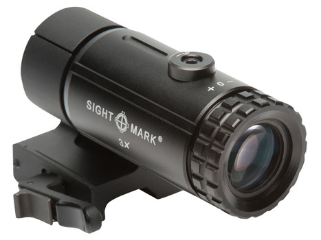Sightmark SM19063 T-3 Magnifier 3X with Flip to Side Mount Matte Black 3 x 23mm