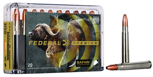 Federal Safari Hyper Velocity Centerfire Ammunition, 375 H&H, Swift A Frame, 300 Grain - 20 Cartridge Box ( 20 / 1 )