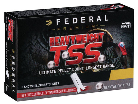 Federal Heavyweight TSS 410 Bore Shotshell Ammunition, 3 Inch, 1100 FPS, 1 3/4 Ounce, #9 Shot - 5 Cartridge Box ( 5 / 1 )