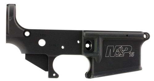 Smith  Wesson 812000 Stripped Lower Receiver  223 Rem 5.56x45mm NATO 7075T6 Aluminum Black for SW MP15 UPC: 022188134193