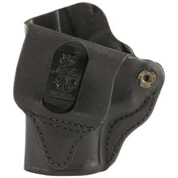 DeSantis Gunhide 019BAY8Z0 Mini Scabbard  OWB Black Leather Belt Slide Fits Glock 42 Right Hand UPC: 792695323334