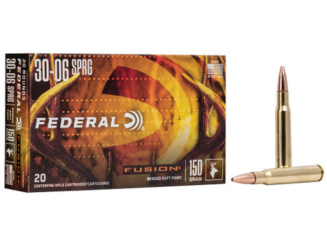 Federal F3006FS1 Fusion 30-06Springfield 150gr Bonded Soft Point 20 Per Box/10 Case