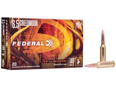 Federal F65CRDFS1 Fusion 6.5Creedmoor 140gr Bonded Soft Point 20 Per Box/10 Case