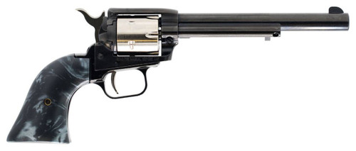 Heritage Mfg RR22TT6BLKPRL Rough Rider Altamont 22 LR 6 Shot 6.50 Black Oxide Steel Barrel Black Oxide Zinc Alloy Frame Matte Stainless Cylinder Black Pearl Grip Manual Safety Exposed Hammer UPC: 727962702994