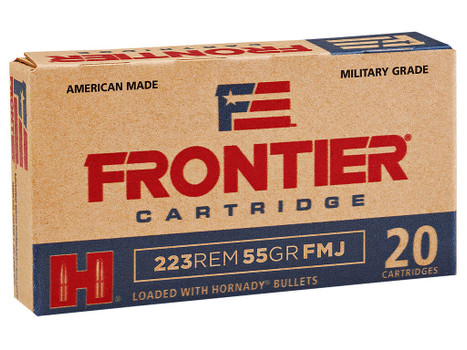 Frontier Cartridge FR100 Military Grade Varmint 223Rem 55gr Full Metal Jacket 20 Per Box/25 Case