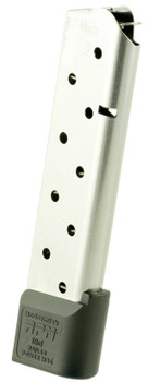 CMC Products 17150 Railed Power Mag  Stainless Steel with Black Base Pad Detachable 10rd 45 ACP for 1911 Government UPC: 019962233104