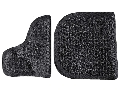 DeSantis Gunhide M44BJ02Z0 Super Fly Pocket Black Rubberized Fabric Pocket Fits S&W J Frame Ambidextrous