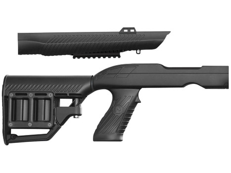 ADAPTIVE TACTICAL AT02020 Tac-Hammer RM4 Black Synthetic, Adjustable Stock with Magazine Compartments, Stowaway Accessory Rail, Fits Ruger 10/22 Takedown (Factory Tapered Barrel)