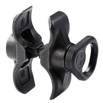 Magpul MAG508BLK Forward Sling Mount  made of Steel with Melontie Black Finish for Remington 870 Mossberg 500 590 Maverick UPC: 873750007854