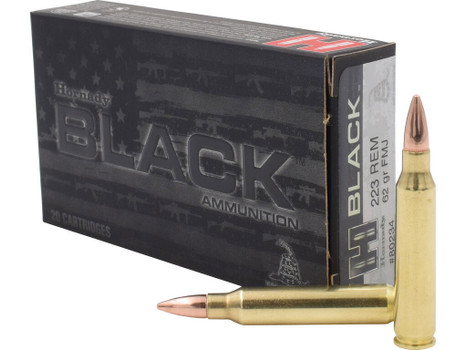 Hornady 80234 Black 223Rem 62gr Full Metal Jacket 20 Per Box/10 Case