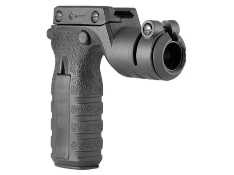 Mission First Tactical RTG React Vertical Grip Black Polymer with Torch Holder for AR-Platform