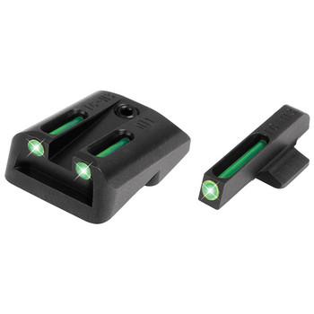 TruGlo TG131NTI TFO  Black  Green Tritium  Fiber Optic Front Sight Green Tritium  Fiber Optic Rear Sight UPC: 788130019474