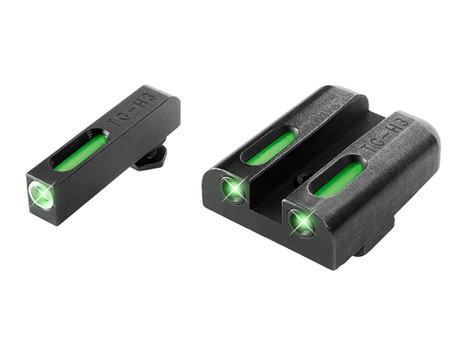 TruGlo TG13GL2A TFX Black | Green Tritium & Fiber Optic White Outline Front Sight Green Tritium & Fiber Optic Rear Sight