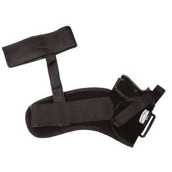Uncle Mikes 88201 Ankle Holster Ankle Size 0 Black Kodra Nylon Velcro Fits Sm Frame 5rd Revolver wHammer Spur Fits 2 Barrel Right Hand UPC: 043699882014