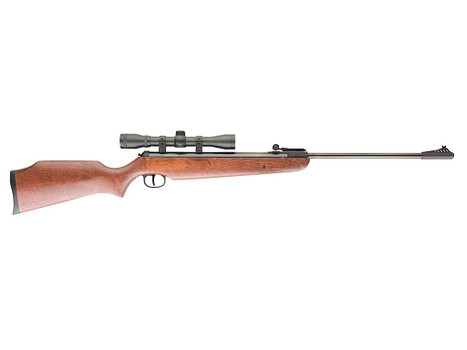 Umarex 2244001 Air Hawk Combo Spring Piston 177 Pellet 1rd Blued Rec/Barrel Dark Hardwood Stock Includes 4x32mm Scope