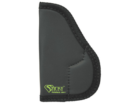 Sticky Holsters MD3 MD-3 Black/Green Latex Free Rubber Fits Walther PPK Ambidextrous