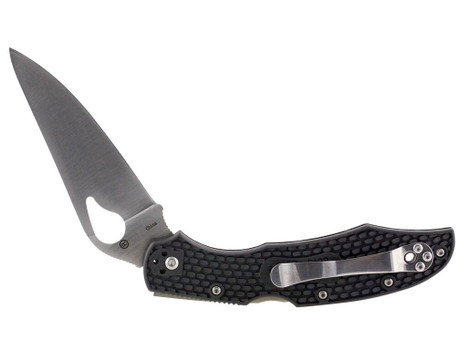 Spyderco BY03PBK2 Byrd Cara Cara 2 Lightweight 3.75" Folding Drop Point Plain 8Cr13MoV SS Blade Black Textured FRN Handle Includes Pocket Clip
