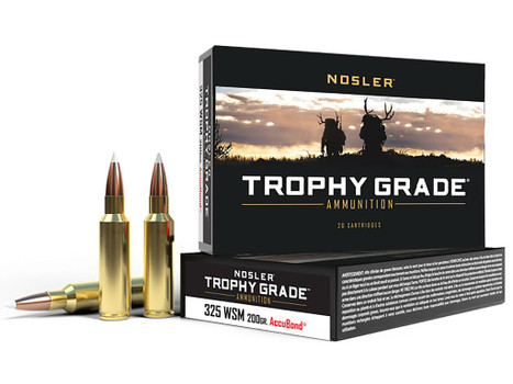 Nosler 60077 Trophy Grade 325WSM 200gr Nosler AccuBond 20 Per Box/10 Case