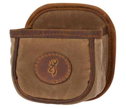 Browning 121040084 Santa Fe Shell Carrier Tan Canvas wLeather Accents  Capacity 1 Box Belt Clip Mount UPC: 023614017004