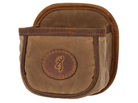 Browning 121040084 Santa Fe Shell Carrier Tan Canvas/Leather Capacity 1 box Belt Clip Mount