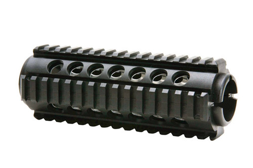 ProMag PM242 Quad Rail Handguard 2Piece Polymer wAluminum Heat Shield Insert Black AR15 Carbine UPC: 708279009914