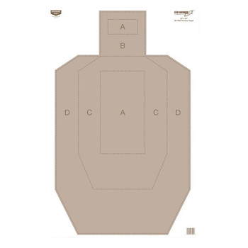 Birchwood Casey 37029 EZEScorer  IPSC Silhouette Paper Hanging Universal 23 x 35 Tan 5 Pack UPC: 029057370294