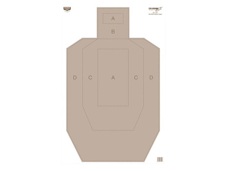 Birchwood Casey 37029 EZE-Scorer IPSC Silhouette Paper Hanging Universal 23" x 35" Tan 5 Pack