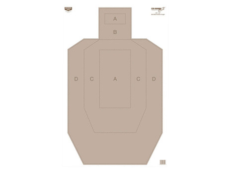 Birchwood Casey 37029 EZE-Scorer IPSC Silhouette Paper Hanging Universal 23" x 35" Tan 5 Pack