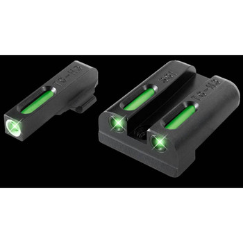 TruGlo TG13SG1A TFX  Black  Green Tritium  Fiber Optic White Outline Front Sight Green Tritium  Fiber Optic Rear Sight UPC: 788130019764