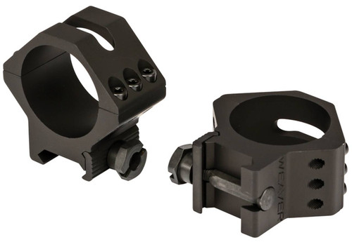 Weaver Mounts 99682 SixHole Picatinny Rings  Matte Black 34mm Low UPC: 076683996824