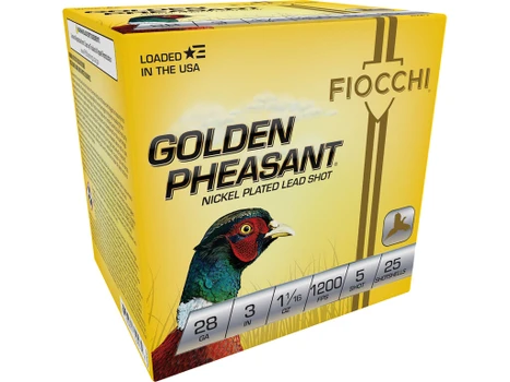 Fiocchi 283GP5 Golden Pheasant Extrema 28Gauge 3" 1 1/16oz 5Shot 25 Per Box/10 Case