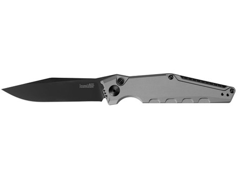 Kershaw 7900GRYBLK Launch 7 3.75" Folding Clip Point Drop Point Plain Black DLC CPM 154 SS Blade Gray Anodized Aluminum Handle Includes Pocket Clip