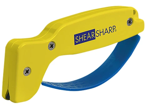 AccuSharp 002C ShearSharp Scissors Sharpener Diamond Tungsten Carbide Sharpener Yellow/Blue