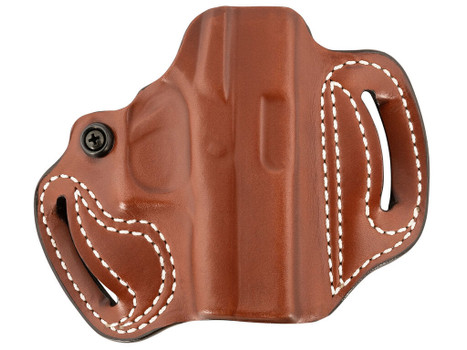 DeSantis Gunhide 086TA8BZ0 Mini Slide OWB Tan Leather Belt Slide Fits Glock 43/43x/48 Belt 1.75" Wide Right Hand