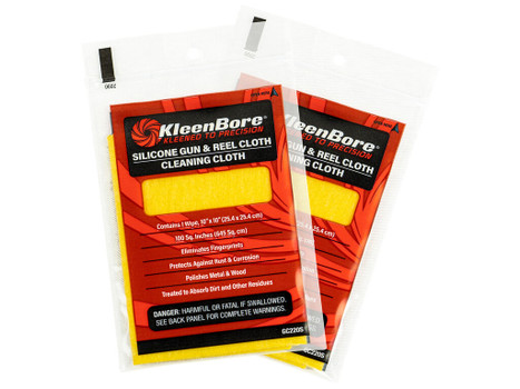 KleenBore GC220P Gun & Reel Silicone Cloth 10" Treated Cotton Flannel 10 Per Pack