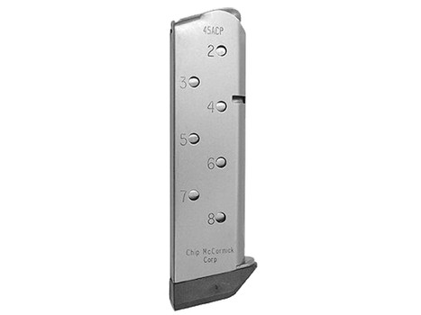 CMC Products MMG45FS8P Match Grade 8rd 45 ACP Fits 1911 Government Stainless/Black