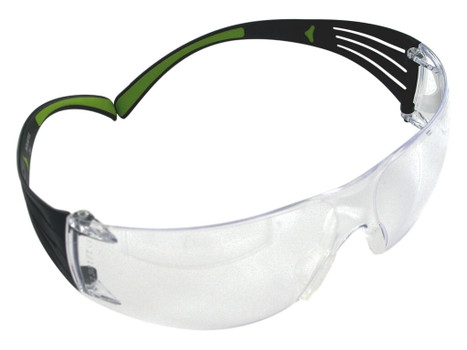 Peltor SF400PC8 Sport SecureFit 400 Adult Wraparound Clear Lens Polycarbonate Black Frame