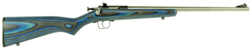 Crickett KSA2223 Youth  22 LR 1rd 16.12 Stainless Steel Barrel Fixed FrontAdjustable Rear Peep Sights Blue Laminate Stock w11.5 LOP Rebounding Firing Pin Safety UPC: 611613022237