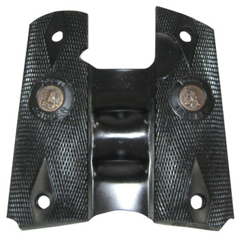 Pachmayr 05008 Signature Grip Checkered Black Rubber with Finger Grooves for 1911 UPC: 034337050087